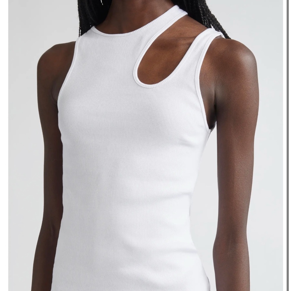 K.NGSLEY White Cut-Out Tank Top